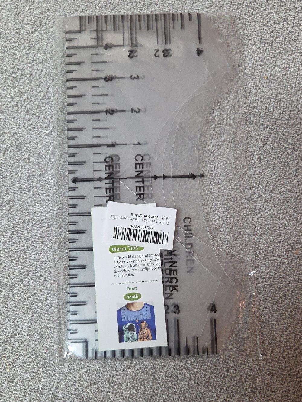 Clear Plastic Ruler Template